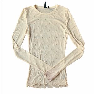 Urban Outfitters nude mesh ringtone top